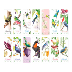 Set de 28 Piezas Marcador de Página para Libro Diseño de Aves Dibujos