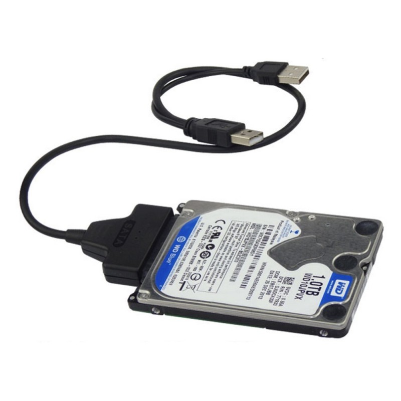 Adaptador Cable USB a Sata para Disco Duro de Notebook 2.5" o SSD