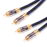 Cable RCA Estéreo de 5 Metros Blindado Audio Hifi Receiver Subwoofer