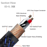 Cable RCA Estéreo de 5 Metros Blindado Audio Hifi Receiver Subwoofer