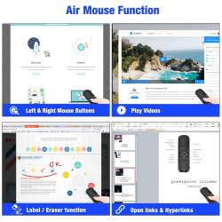 Presentador de Diapositivas y Air Mouse Puntero Láser PPT USB