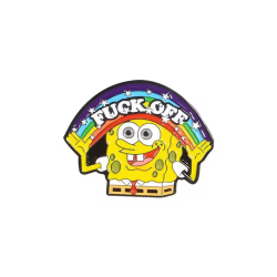 Pin Bob Esponja Fuck Off Arcoiris Serie Dibujos Animados Metálico